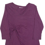 GAP Maternity Womens Top Purple V-Neck 3/4 Sleeve S