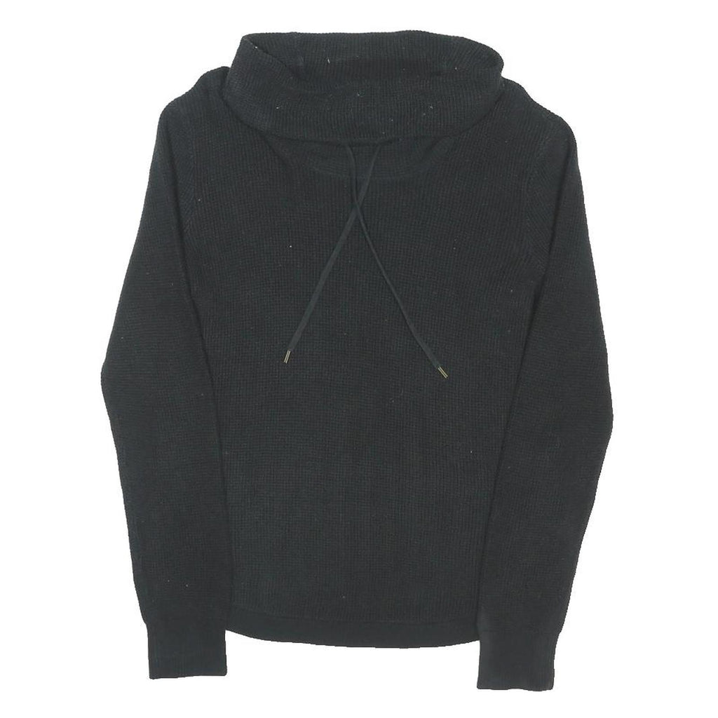 LAUREN RALPH LAUREN Womens Black Plain Pullover Crew Neck Basic Knit M Jumper