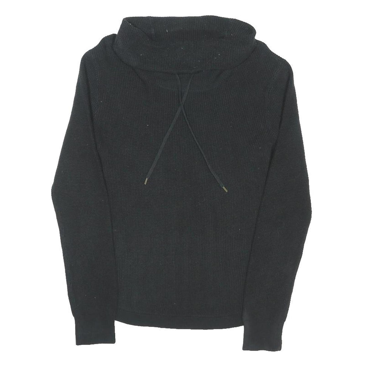 LAUREN RALPH LAUREN Womens Black Plain Pullover Crew Neck Basic Knit M Jumper