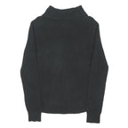 LAUREN RALPH LAUREN Womens Black Plain Pullover Crew Neck Basic Knit M Jumper