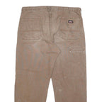 DICKIES Mens Brown Regular Straight Denim Jeans Cotton Blend W40 L30 Workwear