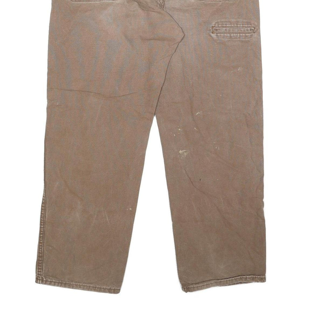 DICKIES Mens Brown Regular Straight Denim Jeans Cotton Blend W40 L30 Workwear