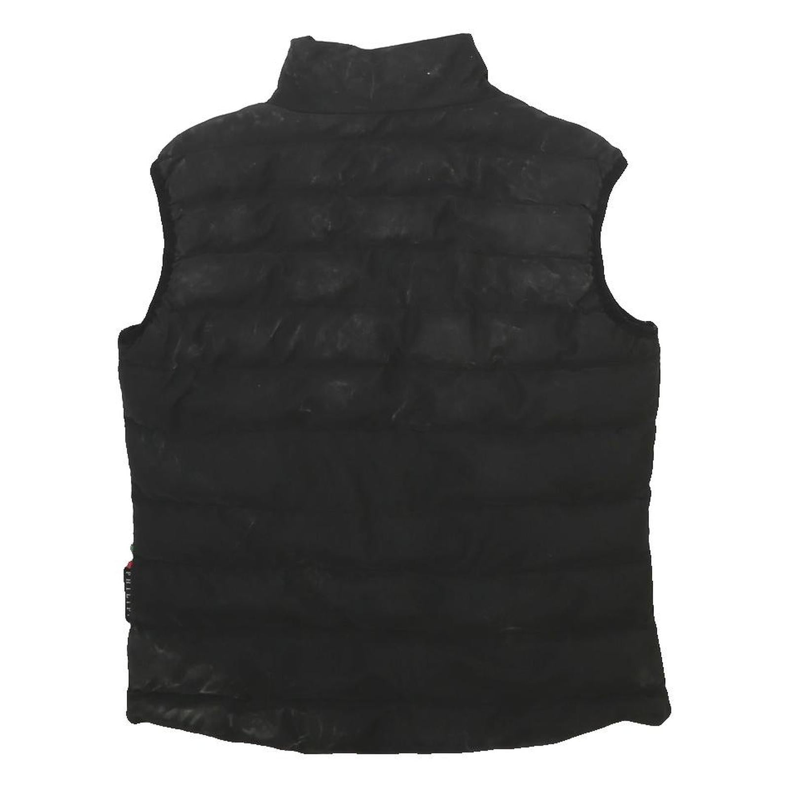 PHILIPP PLEIN Mens Black Cotton Regular Jacket L Plain Zip Sleeveless Fashion
