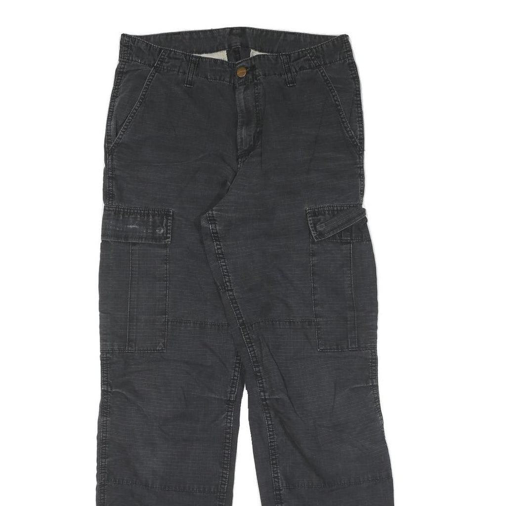 CARHARTT Mens Cotton Black Regular Cargo Trousers W30 L32 Workwear Casual Pants