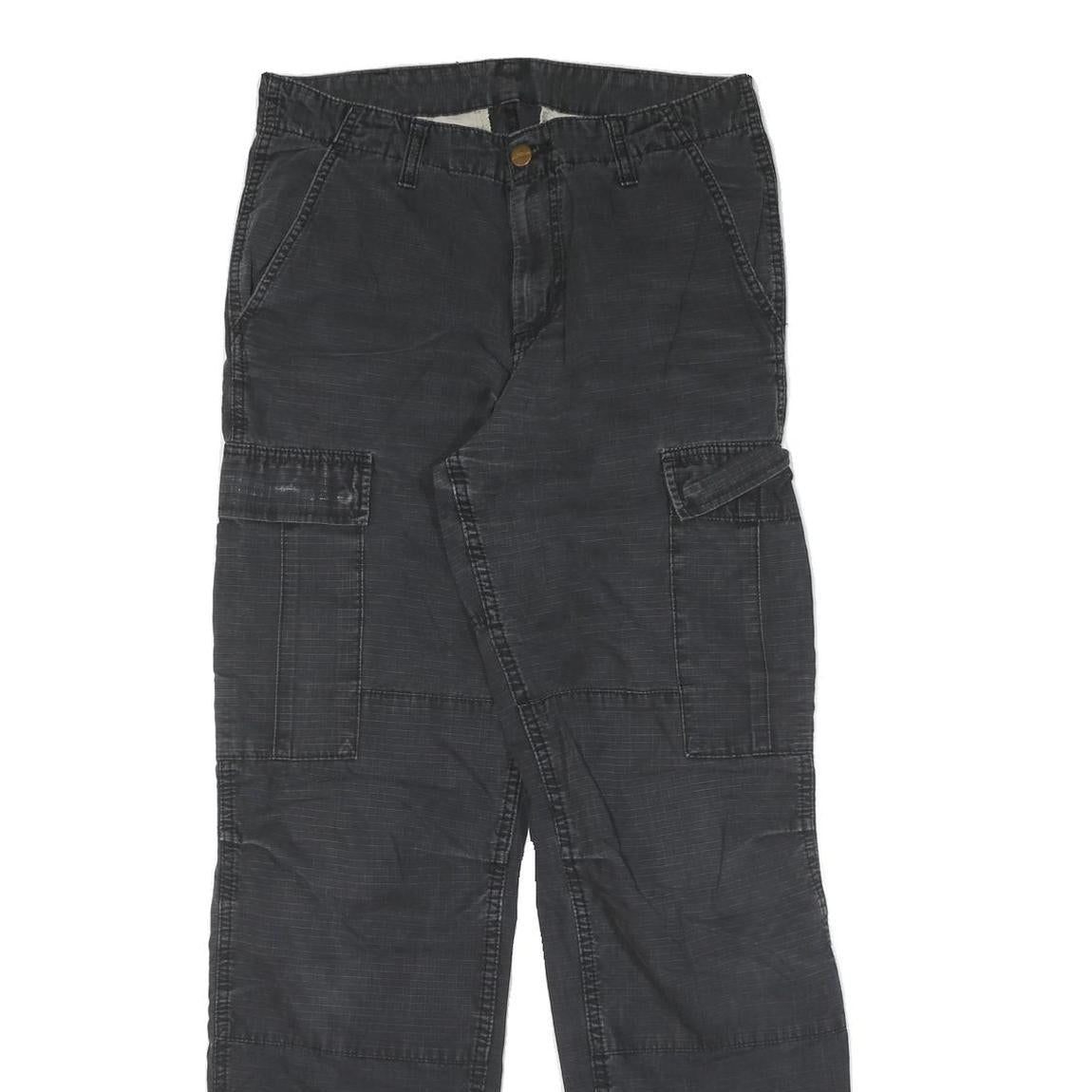 CARHARTT Mens Cotton Black Regular Cargo Trousers W30 L32 Workwear Casual Pants