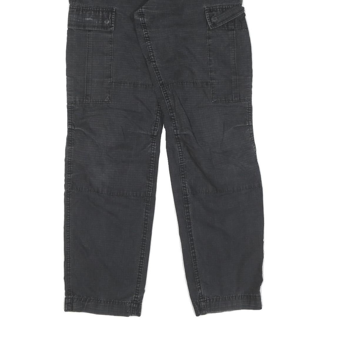 CARHARTT Mens Cotton Black Regular Cargo Trousers W30 L32 Workwear Casual Pants