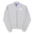 NIKE Mens Grey Sportswear Zip Jacket S Polyester Blend Plain Lightweight Casual