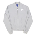 NIKE Mens Grey Sportswear Zip Jacket S Polyester Blend Plain Lightweight Casual