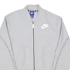 NIKE Mens Grey Sportswear Zip Jacket S Polyester Blend Plain Lightweight Casual