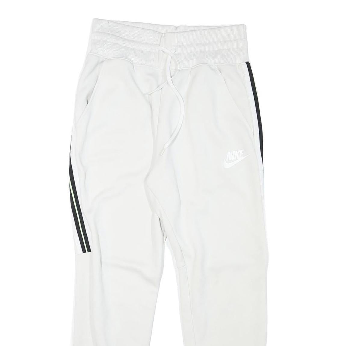 NIKE Mens Joggers White & Black Slim Tapered M W27 L27 Sportswear Bottoms