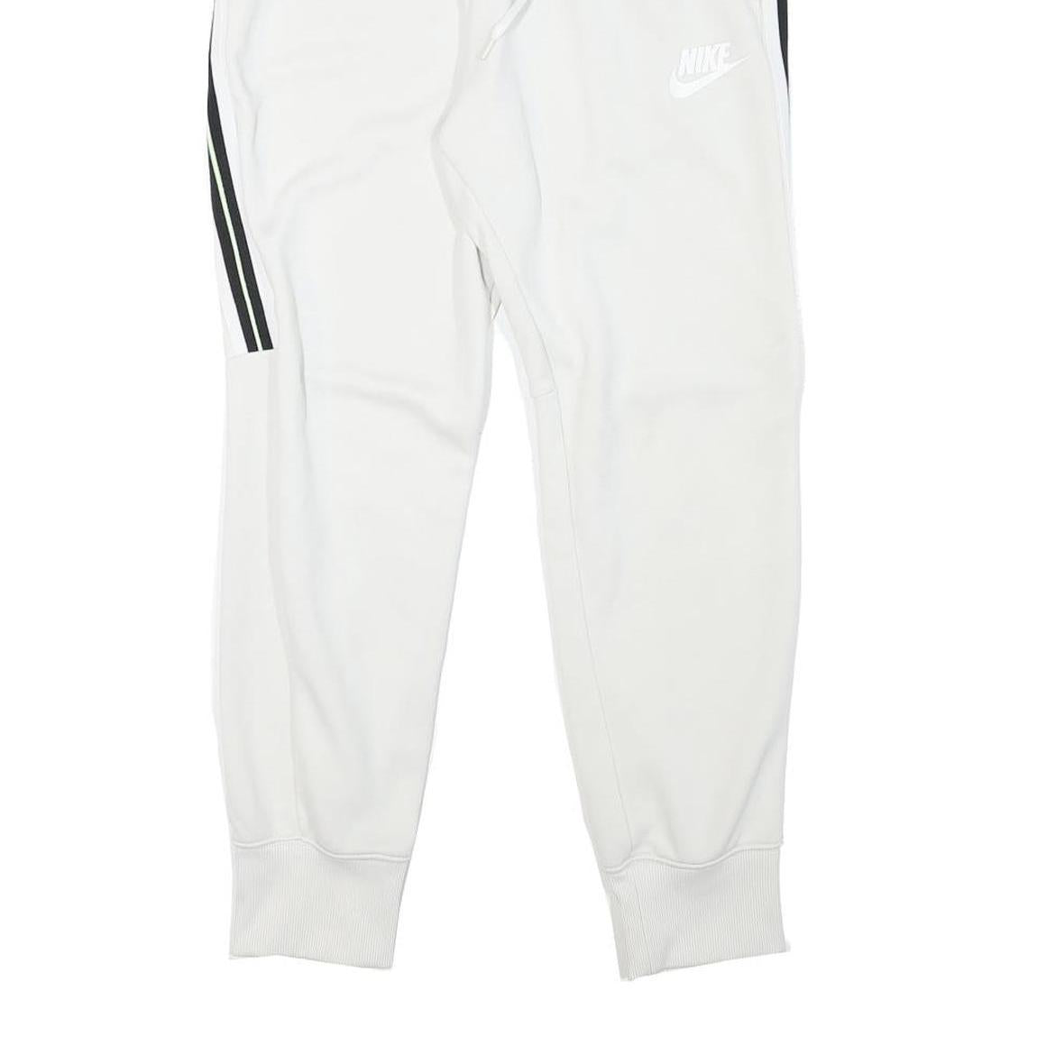 NIKE Mens Joggers White & Black Slim Tapered M W27 L27 Sportswear Bottoms