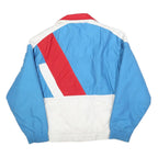 ROFFE Mens Blue & White & Red Colourblock Jacket S Polyester Blend Zip Casual