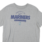 NIKE Mens Grey Mariners Baseball Graphic T-Shirt XL Short Sleeve Crew Neck