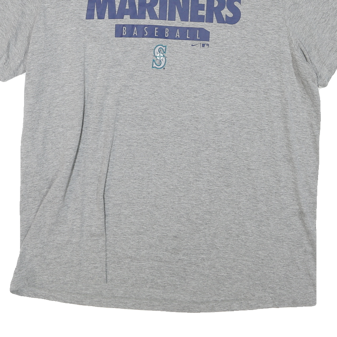 NIKE Mens Grey Mariners Baseball Graphic T-Shirt XL Short Sleeve Crew Neck