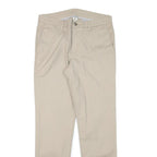 CALVIN KLEIN Mens Regular Fit Beige Cotton Blend Trousers W30 L30 Classic