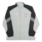 ADIDAS Mens Grey & Black Brickies Track Jacket M Polyester Zip Sportswear