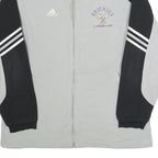 ADIDAS Mens Grey & Black Brickies Track Jacket M Polyester Zip Sportswear