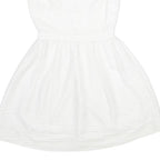 REISS Womens White Fit & Flare Polyester Sleeveless Short Dress UK 8 Elegant