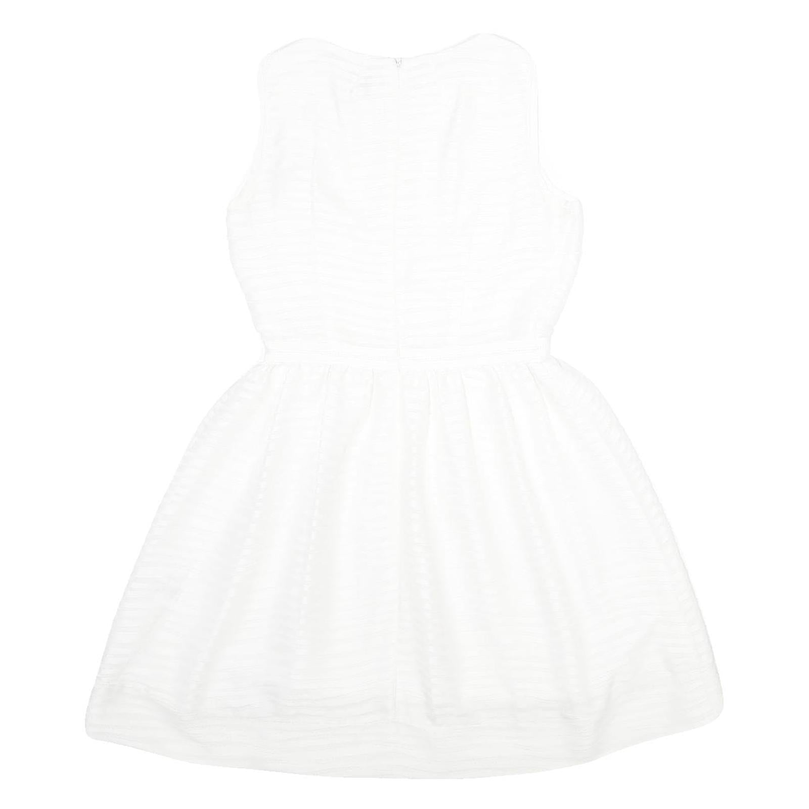 REISS Womens White Fit & Flare Polyester Sleeveless Short Dress UK 8 Elegant