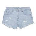 WRANGLER Womens Light Blue Denim Casual Cut-Off Shorts M W34 Distressed Frayed