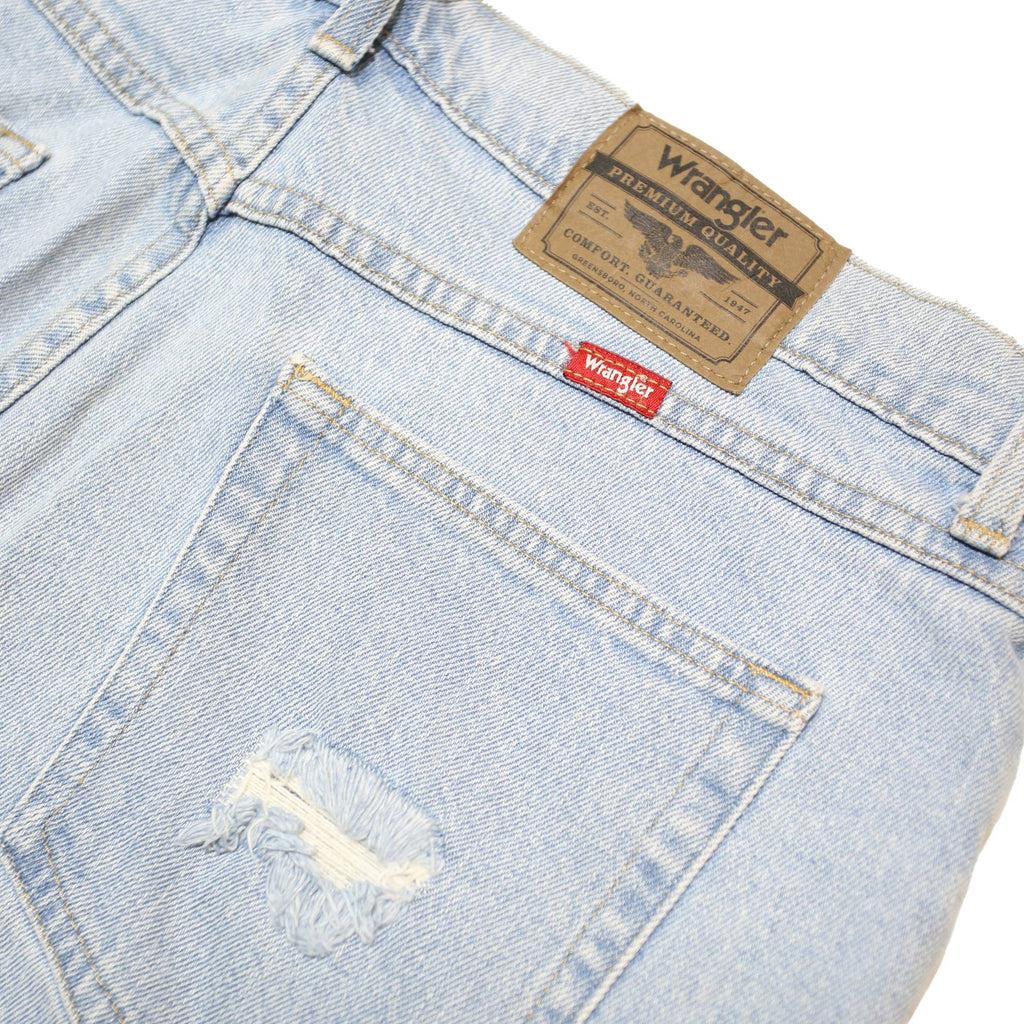 WRANGLER Womens Light Blue Denim Casual Cut-Off Shorts M W34 Distressed Frayed