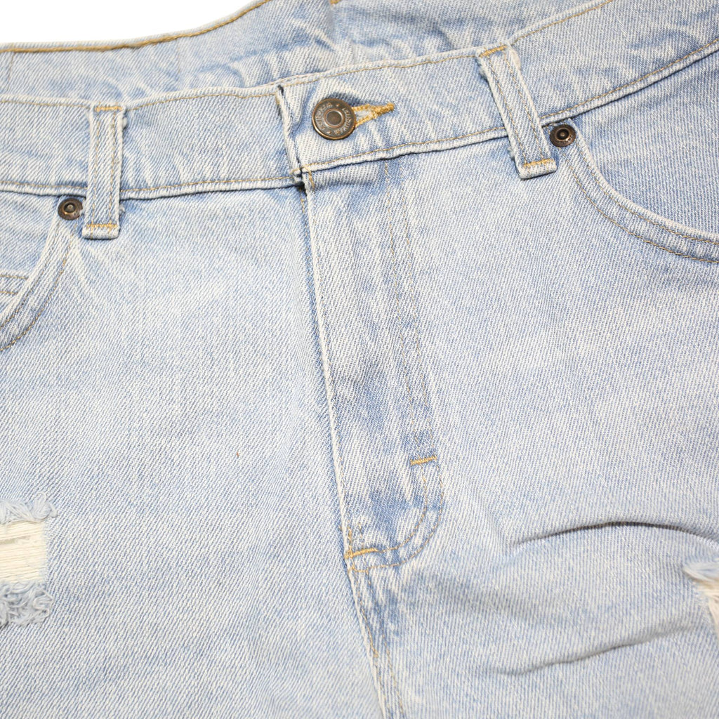WRANGLER Womens Light Blue Denim Casual Cut-Off Shorts M W34 Distressed Frayed