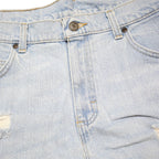 WRANGLER Womens Light Blue Denim Casual Cut-Off Shorts M W34 Distressed Frayed