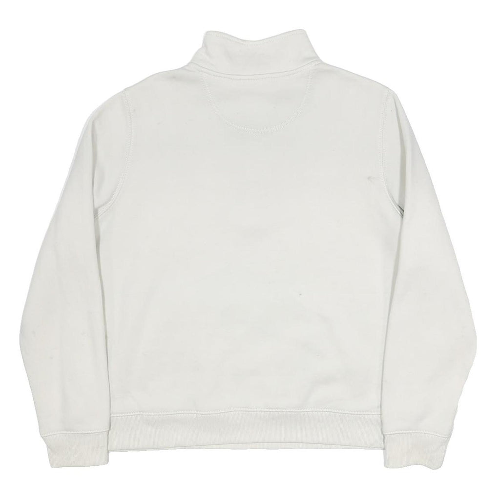 CARHARTT Womens White 1/4 Zip XL Cotton Blend Sweatshirt Pullover Casual