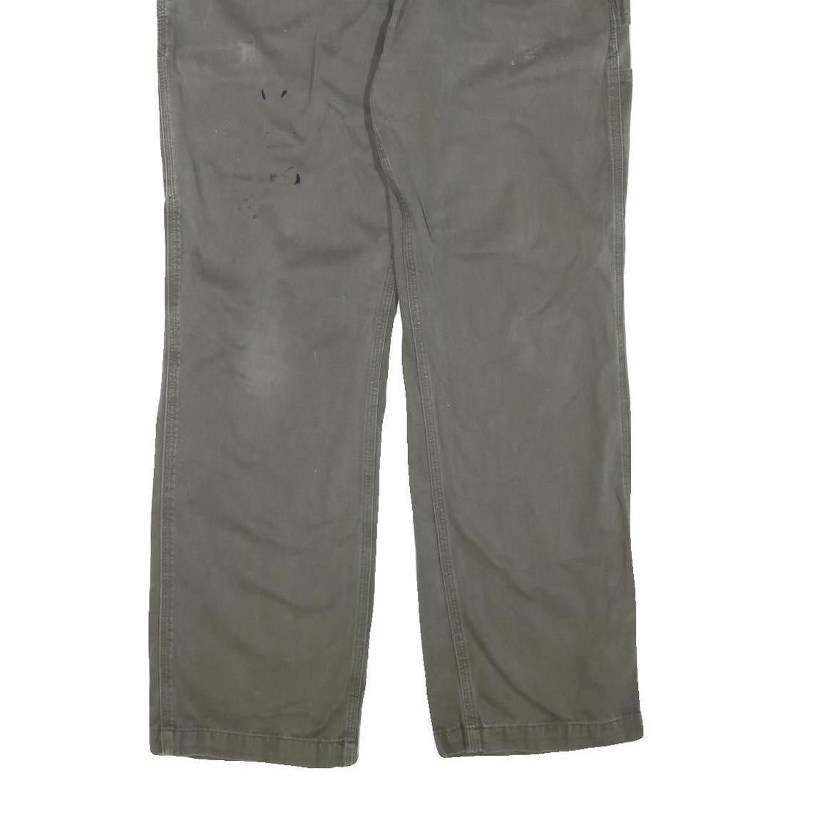 CARHARTT Mens Regular Fit Cotton Blend Green Workwear Trousers W36 L32