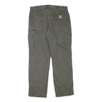 CARHARTT Mens Regular Fit Cotton Blend Green Workwear Trousers W36 L32
