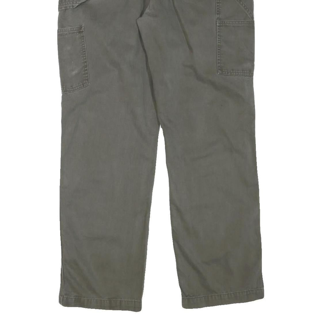 CARHARTT Mens Regular Fit Cotton Blend Green Workwear Trousers W36 L32