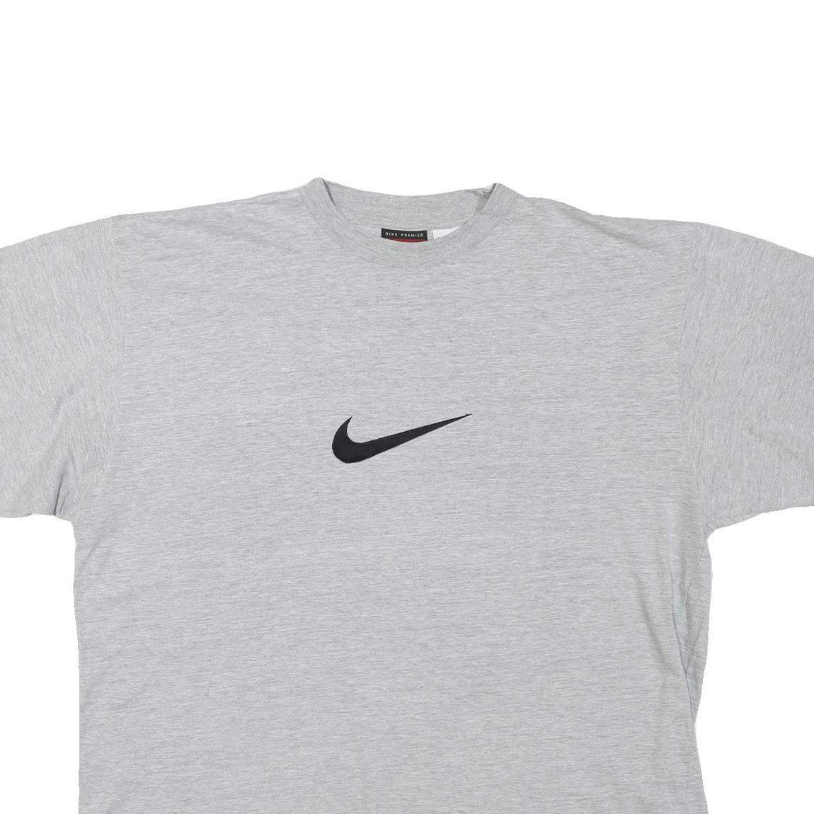 NIKE Mens Grey T-Shirt XL Short Sleeve Crew Neck Cotton Blend Logo