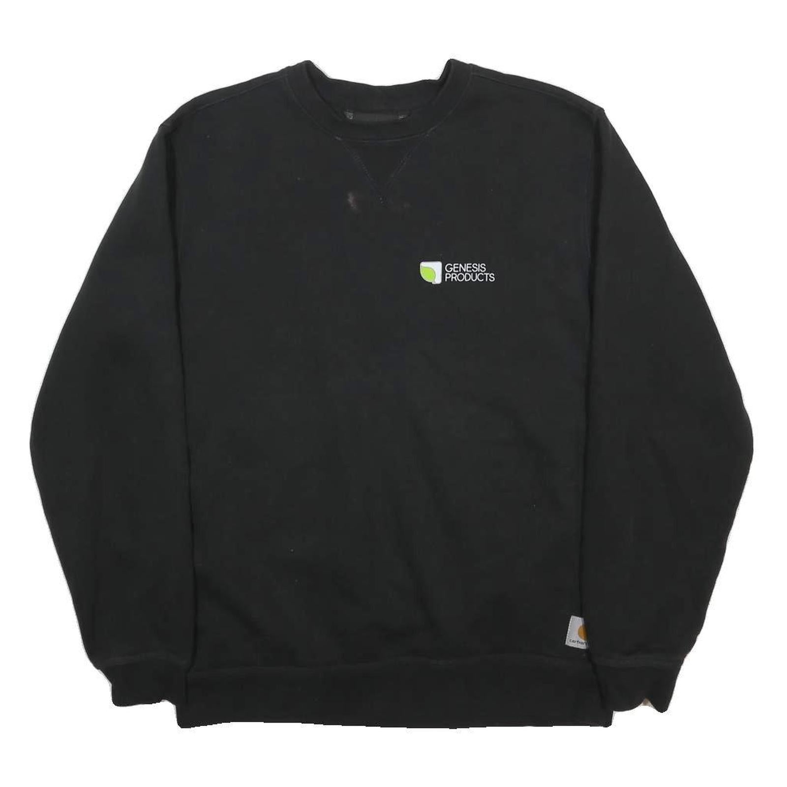 CARHARTT Mens Black Genesis Products Crew Neck M Cotton Blend Sweatshirt
