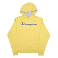 CHAMPION Mens Yellow Pullover Hoodie S Cotton Blend Casual Sweater