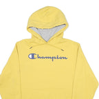 CHAMPION Mens Yellow Pullover Hoodie S Cotton Blend Casual Sweater