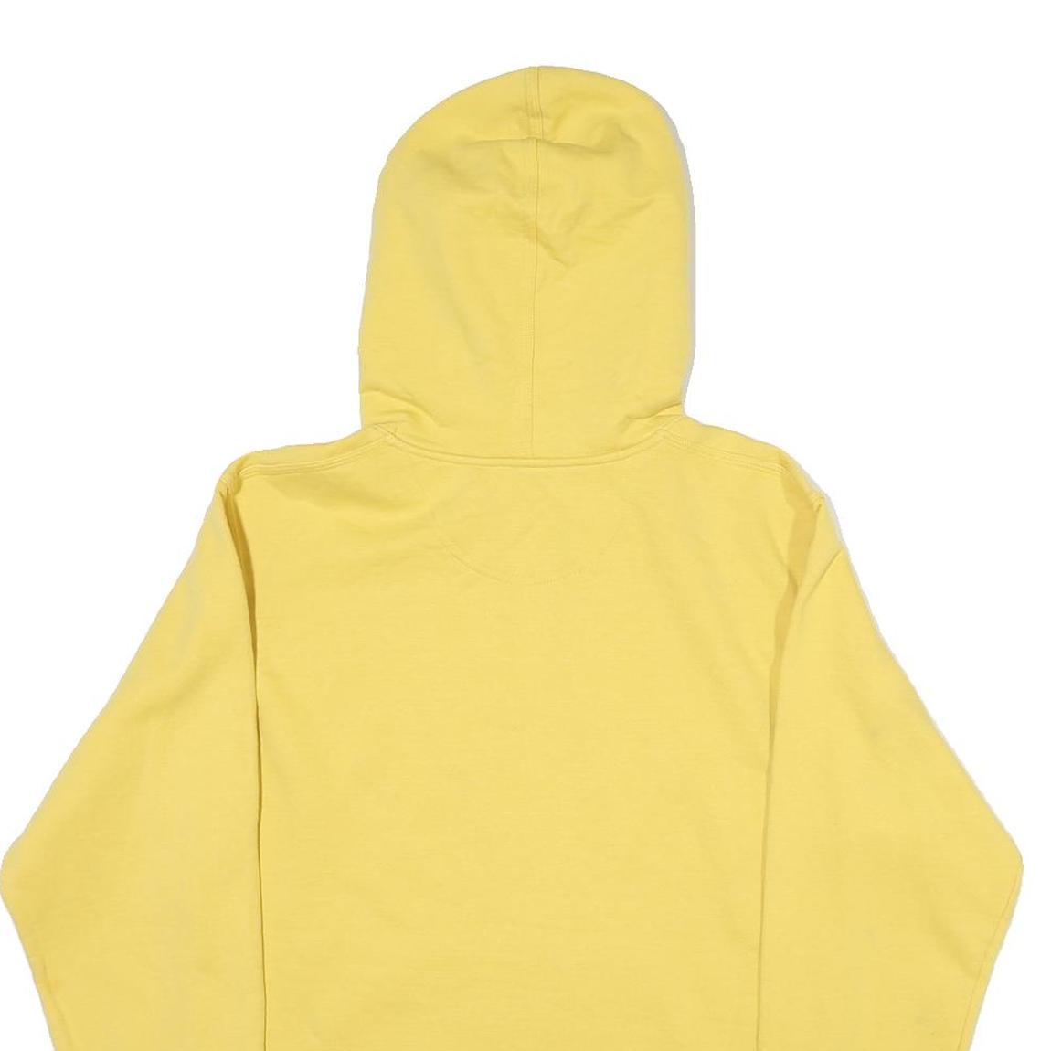 CHAMPION Mens Yellow Pullover Hoodie S Cotton Blend Casual Sweater