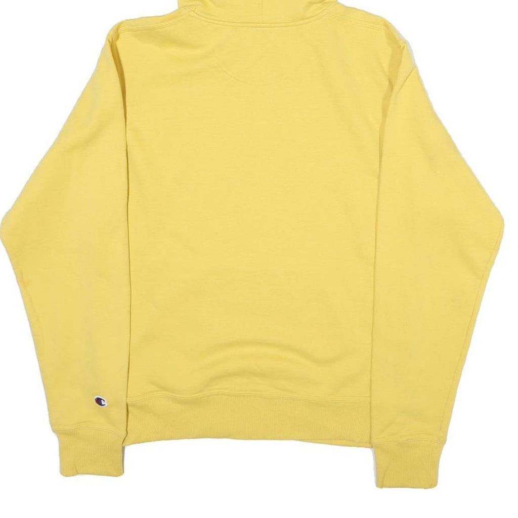 CHAMPION Mens Yellow Pullover Hoodie S Cotton Blend Casual Sweater
