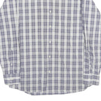 COVERI Mens Blue & White Check Shirt L Long Sleeve Button Closure Casual