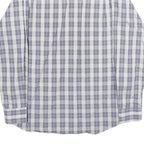 COVERI Mens Blue & White Check Shirt L Long Sleeve Button Closure Casual