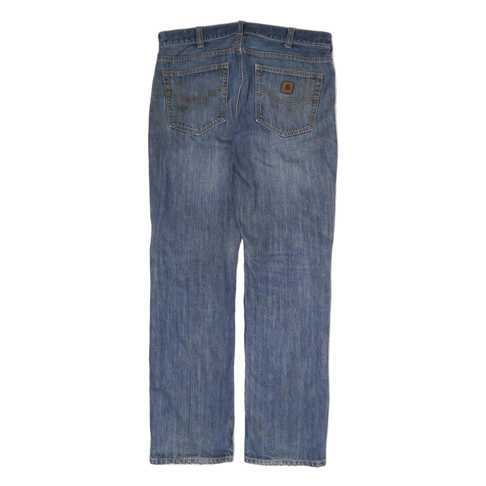 CARHARTT Mens Jeans Blue Regular Straight Denim Medium W36 L32 Classic Workwear