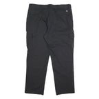 DICKIES Mens Cotton Blend Black Regular Straight Leg Trousers W42 L32 Industrial