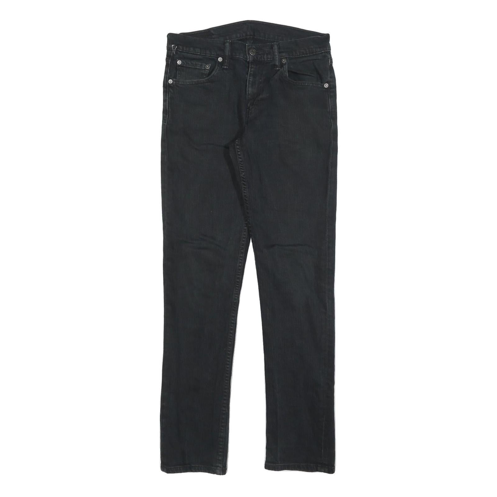LEVI'S Mens Jeans Black Slim Skinny Denim W30 L32 Classic Zip Cotton Blend