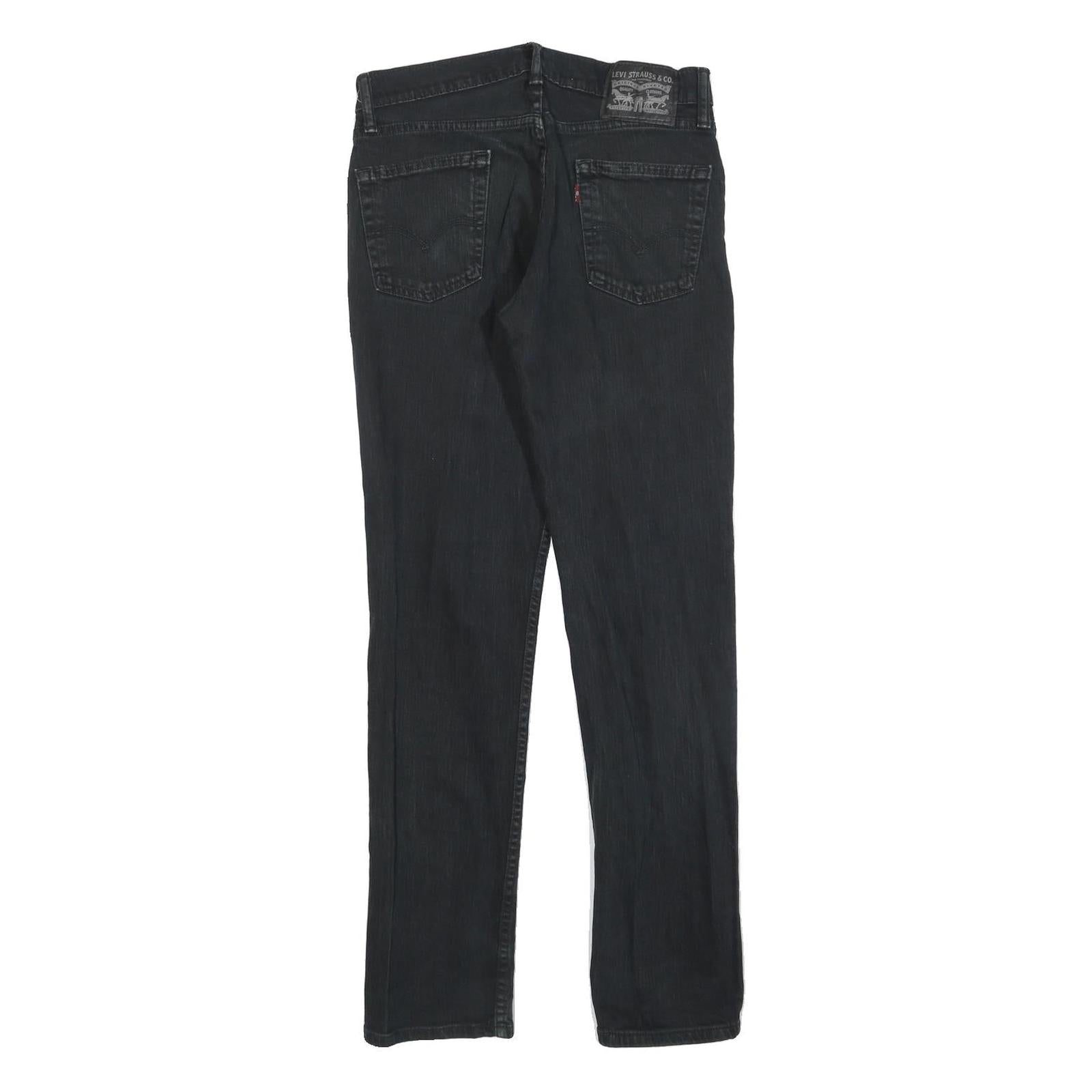 LEVI'S Mens Jeans Black Slim Skinny Denim W30 L32 Classic Zip Cotton Blend
