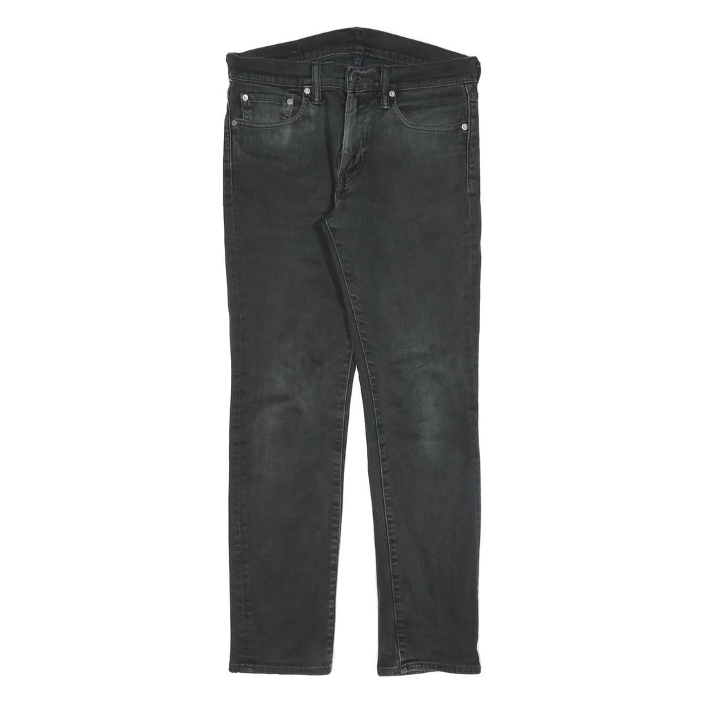 LEVI'S 511 Slim Mens Black Slim Jeans Denim Medium W32 L29 Zip Cotton Blend