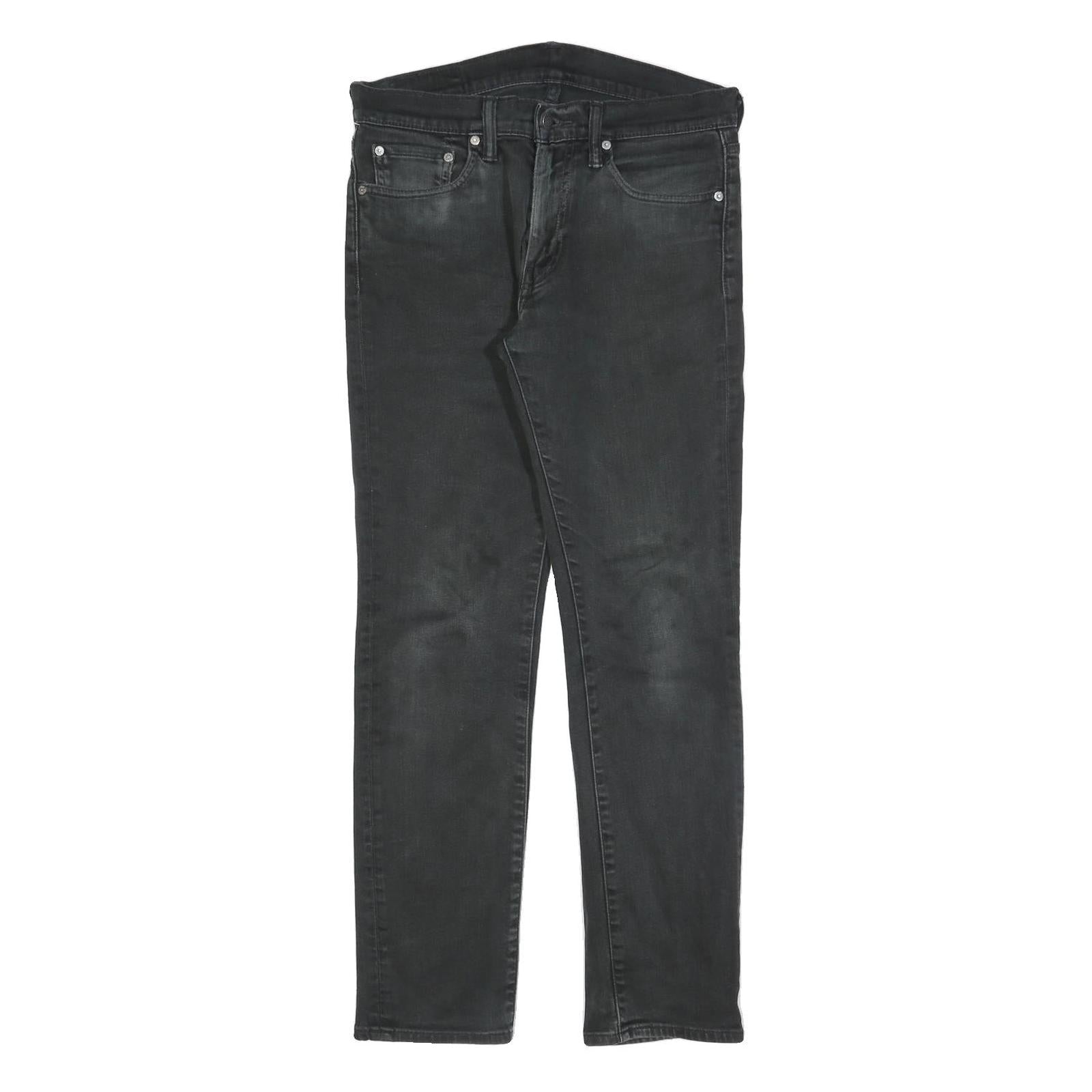 LEVI'S 511 Slim Mens Black Slim Jeans Denim Medium W32 L29 Zip Cotton Blend