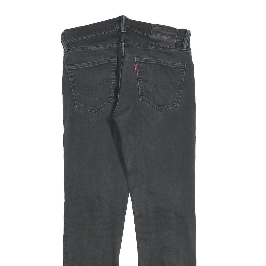 LEVI'S 511 Slim Mens Black Slim Jeans Denim Medium W32 L29 Zip Cotton Blend