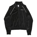 CHAMPION Womens Black Zip Jacket M Polyester Plain Casual Sportswear Track Top