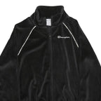 CHAMPION Womens Black Zip Jacket M Polyester Plain Casual Sportswear Track Top