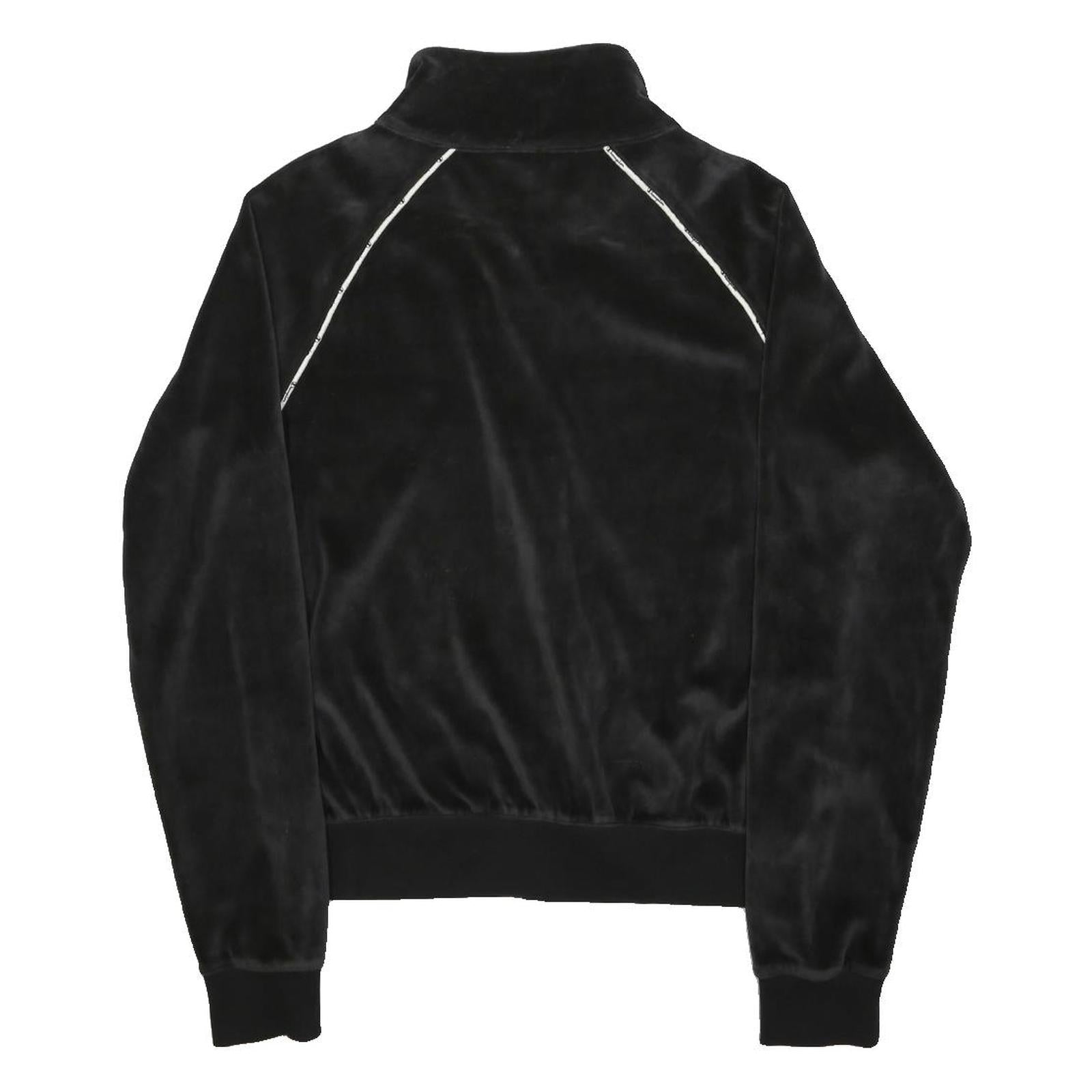 CHAMPION Womens Black Zip Jacket M Polyester Plain Casual Sportswear Track Top