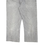 LEVI'S 501 Mens Jeans Grey Regular Straight Denim Light W36 L23 Button Closure